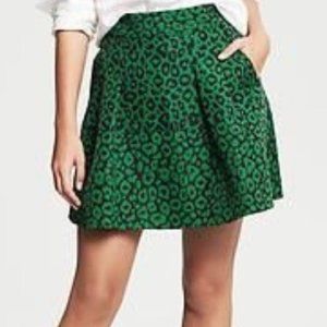 Banana Republic Emerald Green Jacquard Skirt 4